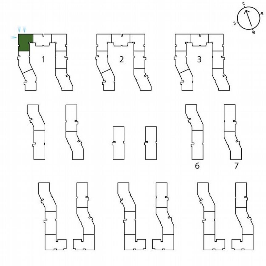3-к. квартира, 64,3 м², 3/3 эт.