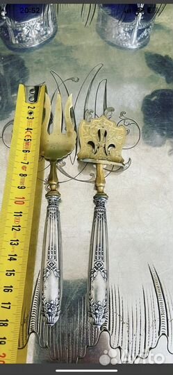 Столовые приборы для подачи блюд.Серебро.Франция