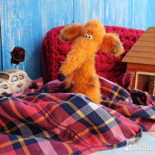 Мягкая игрушка лиса, Вязаная лиса с гусем