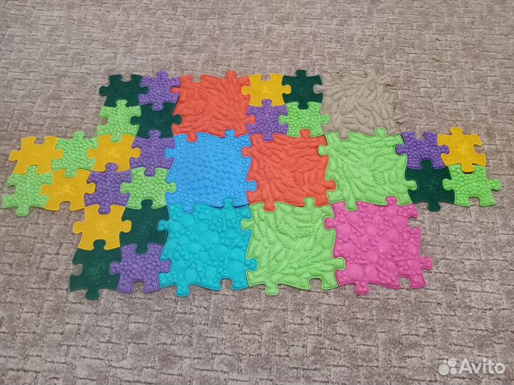 Массажный детский коврик пазл