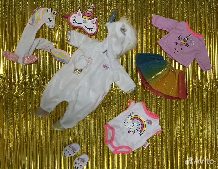 Baby born 43см набор одежды Сказочный единорог