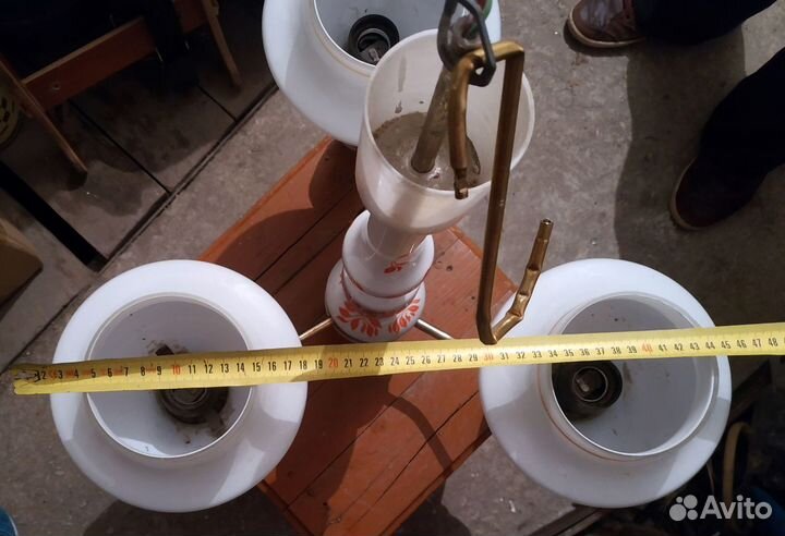 Люстра Фарфор металл стекло Югославия СССР