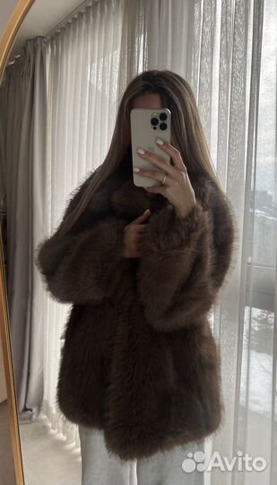 Шуба коричневая