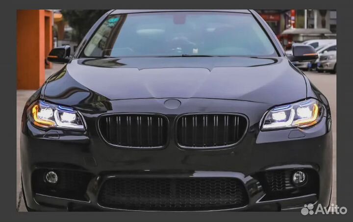 BMW 5 F10 f10 Фары на дорест в стиле g30 Lazer LED