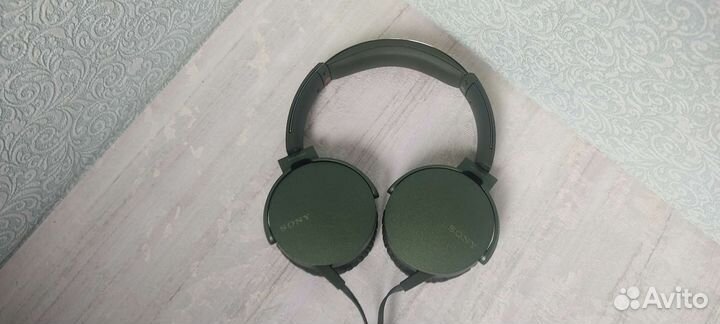 Наушники Sony MDR-XB550AP зелёные