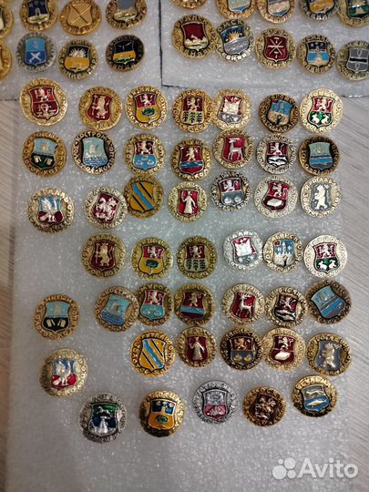 Коллекция гербы городов 180+шт