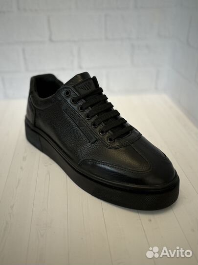 Полуботинки armani кожаные