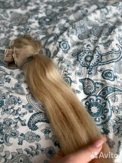 Волосы натуральные на трессе 65см