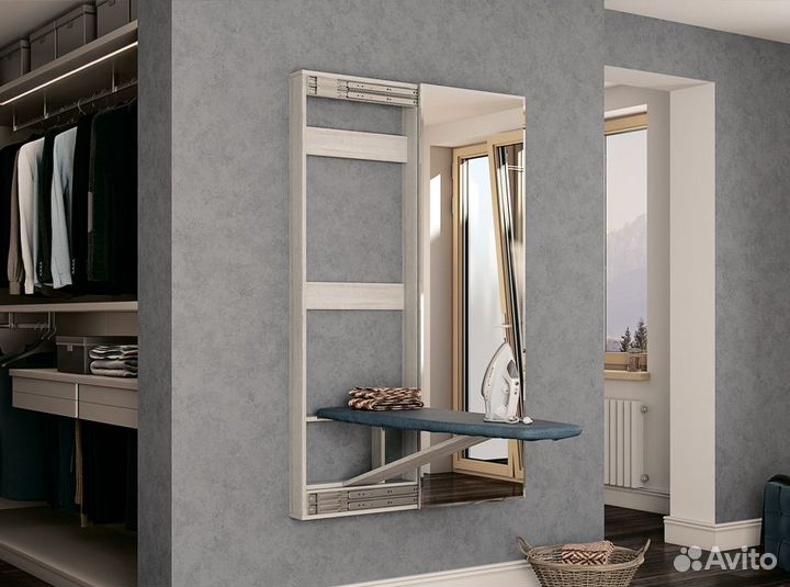 Настенное зеркало+гладильная доска