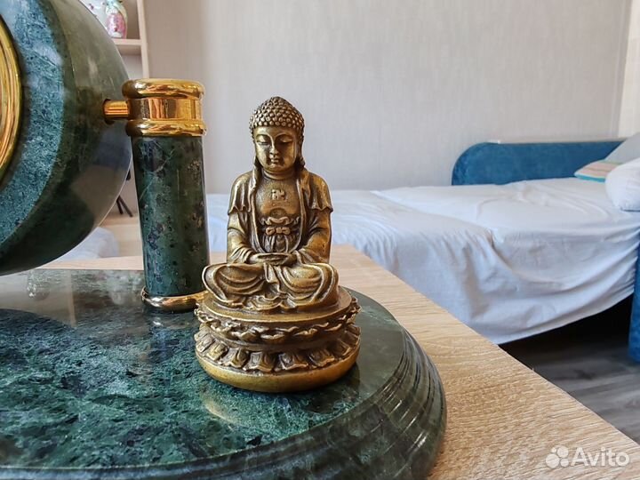 Часы, камень, бронза, будда