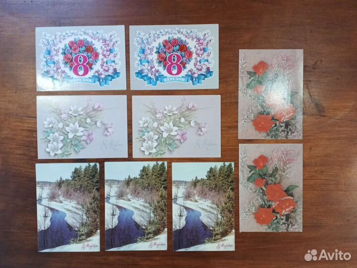 Открытки СССР цветы