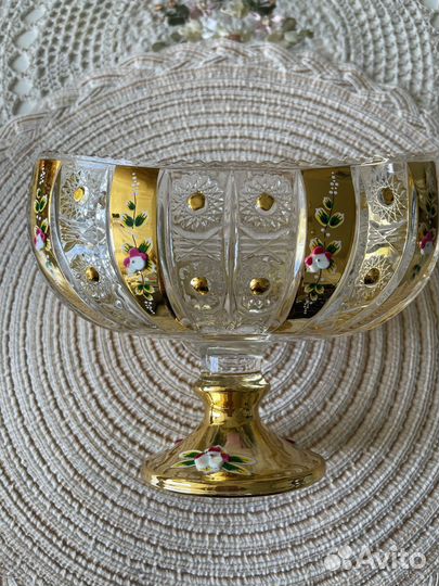 Новая ваза фруктовница-конфетница на ножке