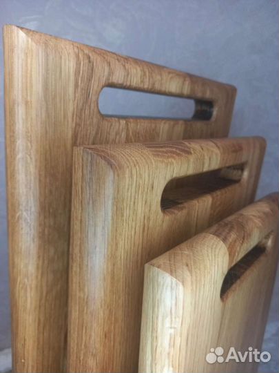 Набор разделочных досок из дуба 3 шт на подставке