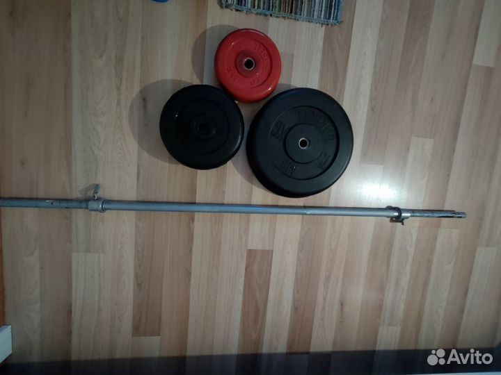 Штанга с блинами