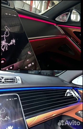 Тюнинг мерседес 223 подсветки дерево