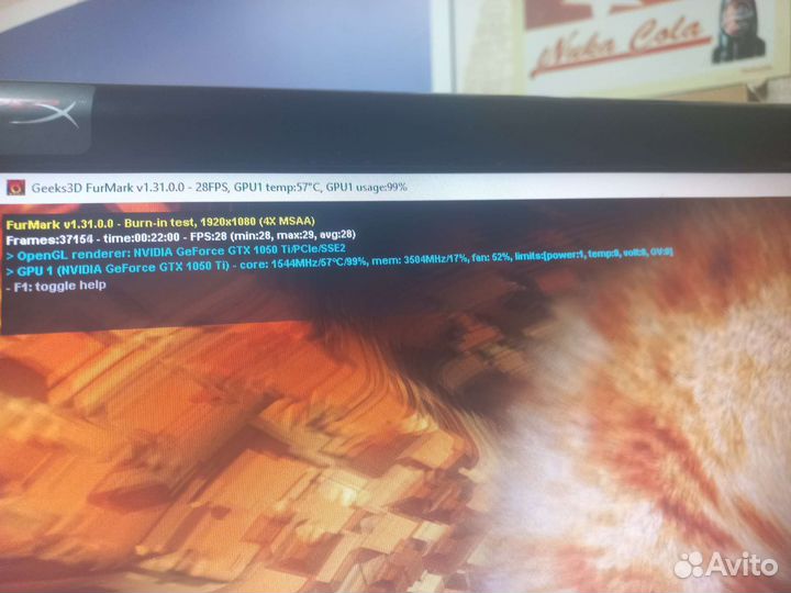 Видеокарта MSI gtx 1050 ti OC 4GB