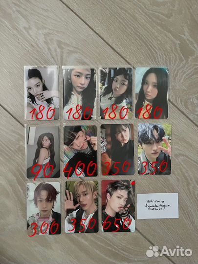 Карты кпоп ateez lesserafim skz new jeans