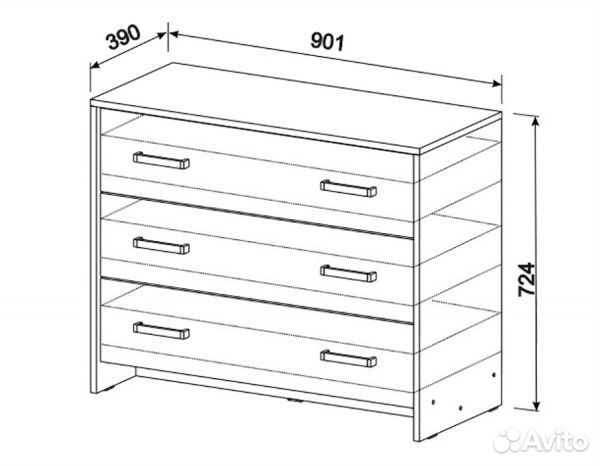 Комод 3 ящика 