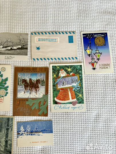 Редкие открытки С Новым годом 10 шт