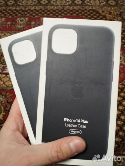 Оригинал чехол Apple leather case iPhone 14 plus