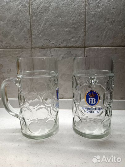 Пивная кружка 1 литр Стекло