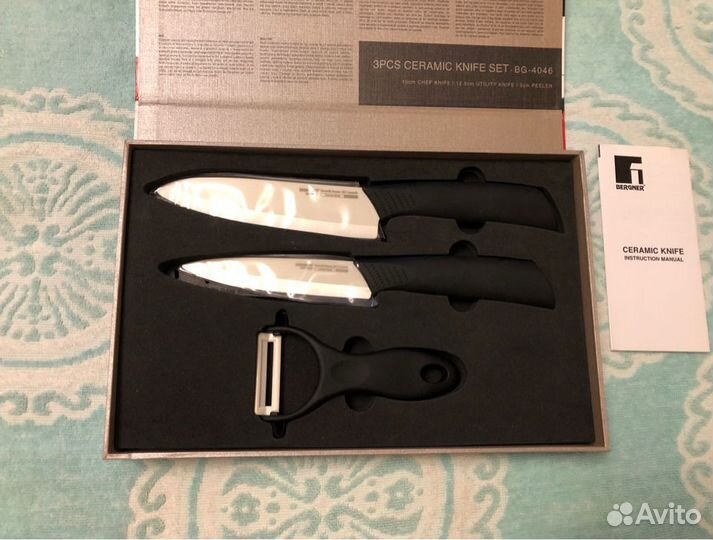 Керамические ножи, овоще-чистка Новый набор