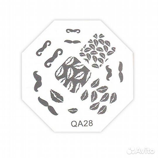Трафарет металлический для стемпинга QA-28