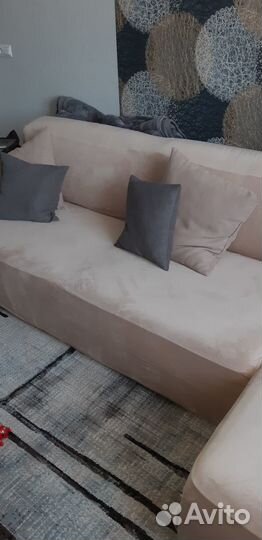 Чехол на диван с атоманкой