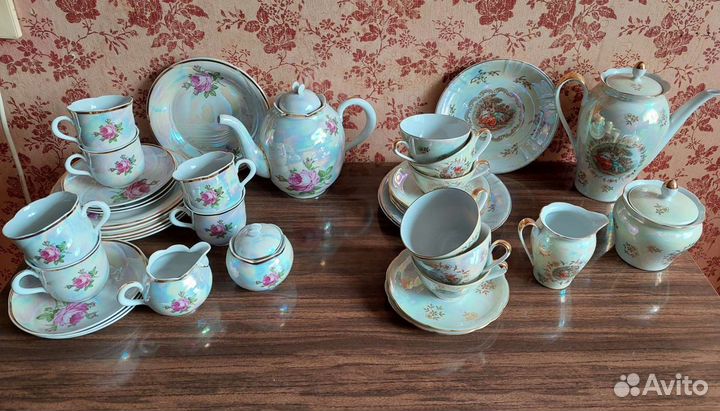 Чайный сервиз гдр (2 сервиза)