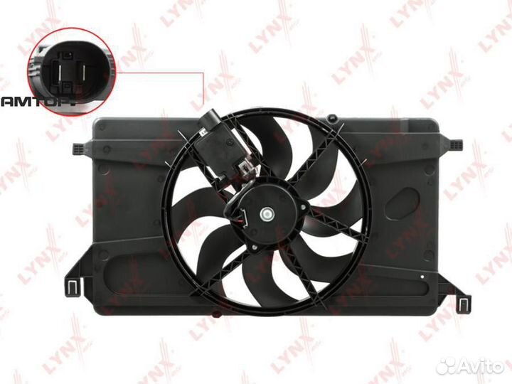 Lynxauto RF1161 Вентилятор радиатора с кожухом