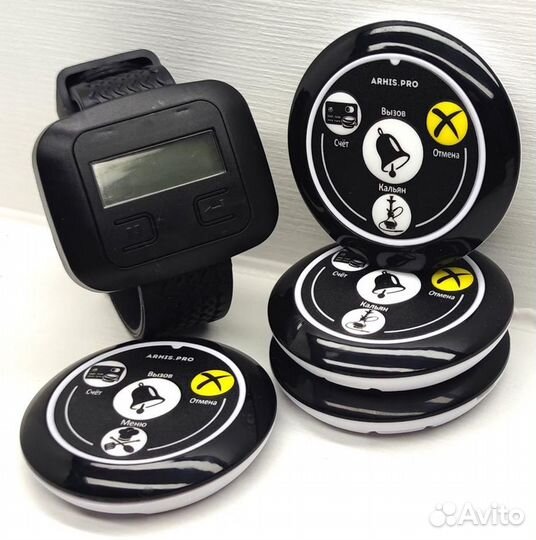 Кнопка вызова официанта, персонала с часами Эконом