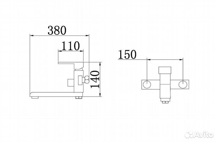 Смеситель для ванны с душем SL144-006E