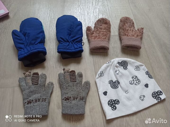 Варежки ребёнку 3пары 4-6лет