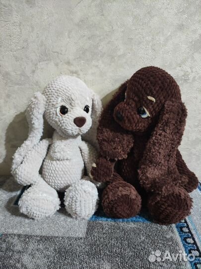 Вязаная собачка спаниель