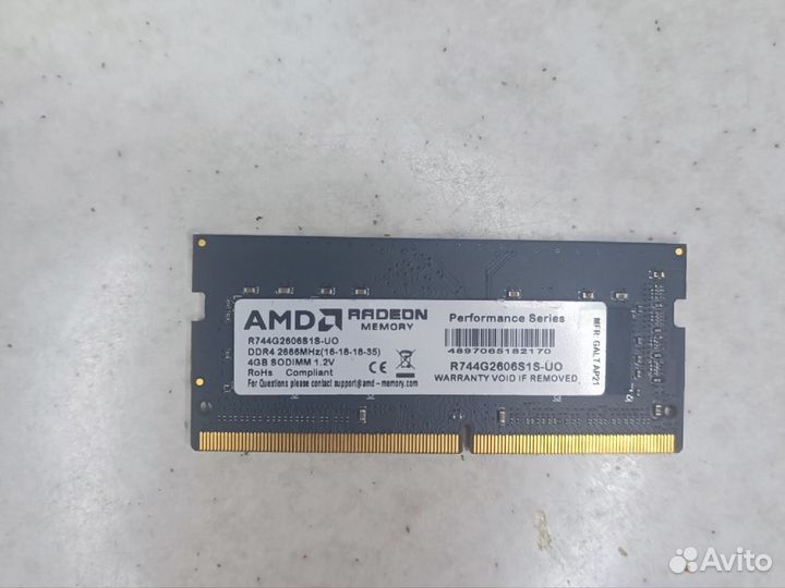 Оперативная память AMD ddr4 2666 4gb so-dimm