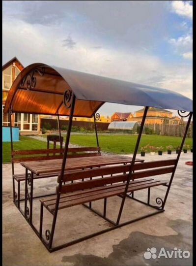 Беседка для дачи металлическая б/у