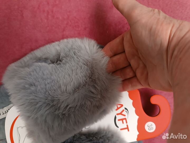 Меховые тапочки, 38 размер