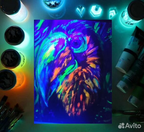 Картина светящаяся Тукан