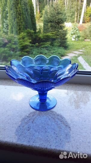 Неман.Ваза,цветное стекло, дхз