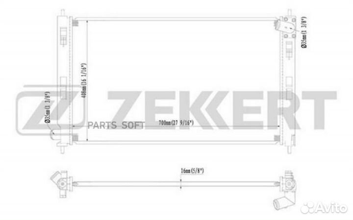 Радиатор охлаждения Митсубиси ASX 10