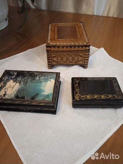 Шкатулки СССР винтаж