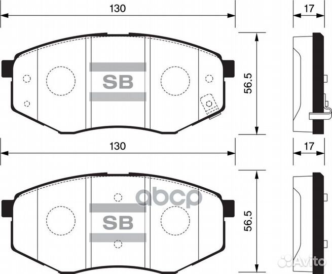 Колодки тормозные передние SP1374 Sangsin brake