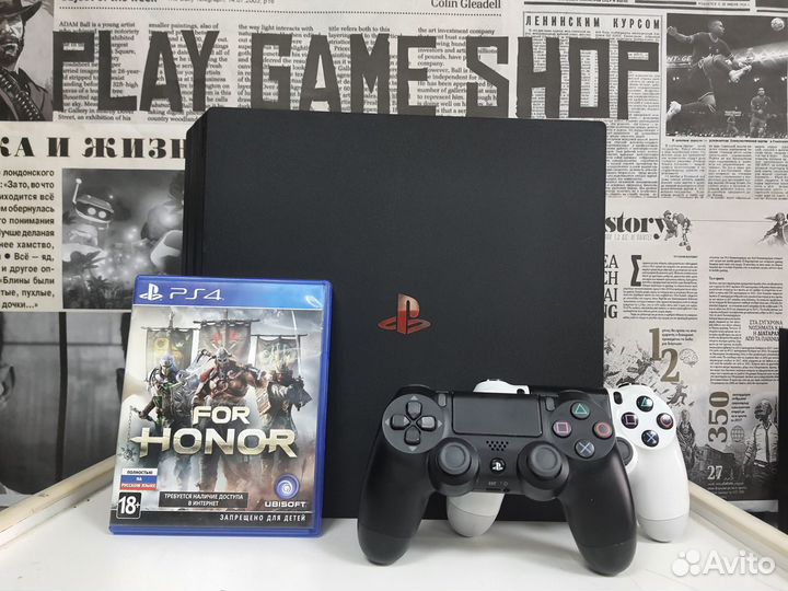 Sony playstation 4 pro 7208, гарантия+ диск