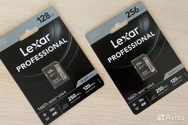 SD карта памяти 128Gb Lexar UHS-II sdxc v60 объявление продам
