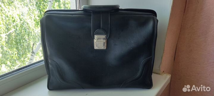 Советский кожанный саквояж (портфель)