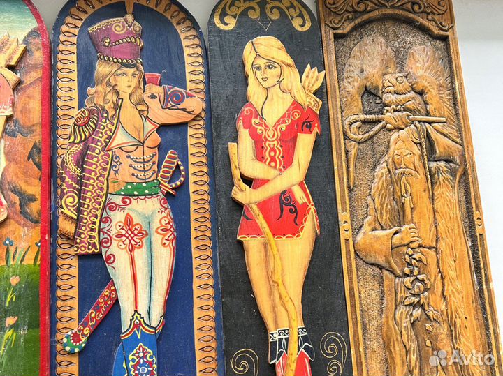 Резные картины из дерева