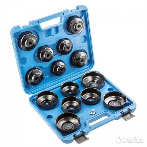 Набор съемников 14пр. маслянных фильтров тип чашка