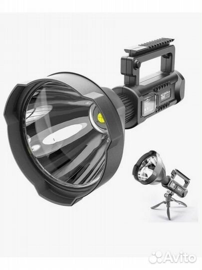 Фонарь ручной прожектор светодиодный со штативом