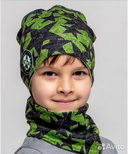 Шапка весенняя для мальчика 52