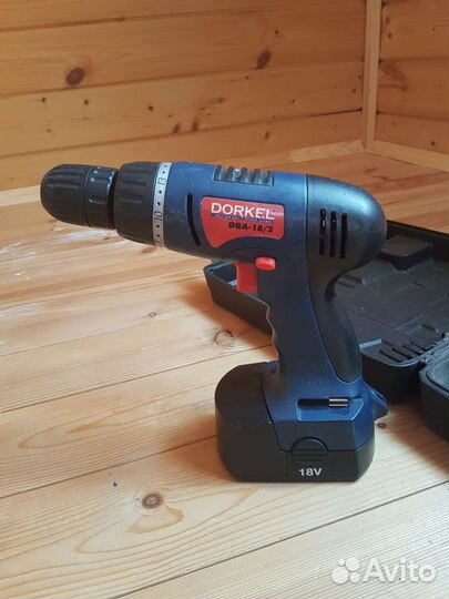 Дрель шуруповерт Dorkel DRA-18/2, беспроводная